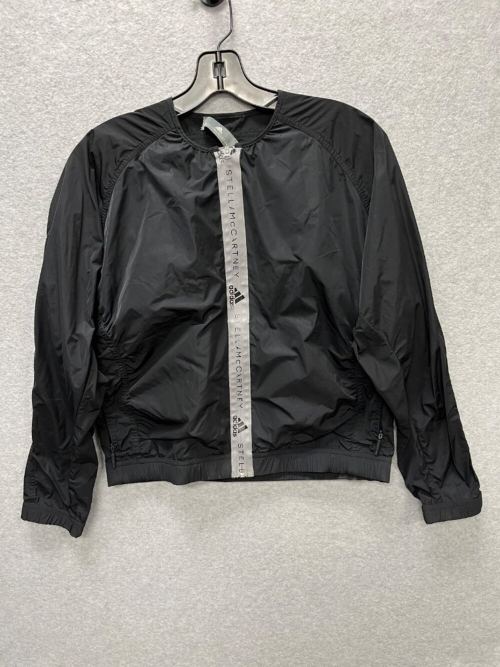 Adidas By Stella McCartney Jacket Black Bomber Logo Athletic Womens XS Workout